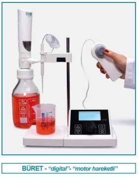 İSOLAB 007.01.002 büret - dijital - motor hareketli (1 adet)