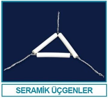 İSOLAB 050.07.060 seramik üçgen - 60 mm (1 adet)