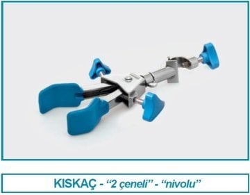 İSOLAB 045.04.001 kıskaç - 2 çeneli - nivolu (1 adet)