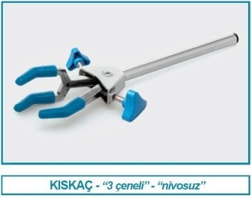 İSOLAB 045.03.001 kıskaç - 3 çeneli - standard (1 adet)