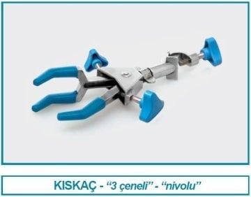 İSOLAB 045.06.001 kıskaç - 3 çeneli - nivolu (1 adet)