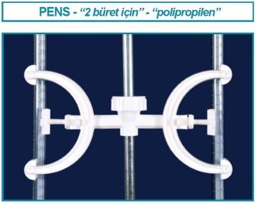 İSOLAB 018.06.002 büret pensi - P.P - iki büret için (1 adet)