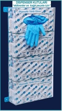 İSOLAB 080.05.002 dispenser kutusu - kalın eldiven için (1 adet)