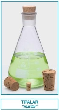 İSOLAB 051.23.018 tıpa - mantar - 56.0 x 65.0 mm çap - 45 mm H (10 adet)