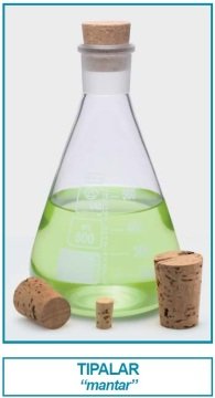 İSOLAB 051.23.020 tıpa - mantar - 64.5 x 75.5 mm çap - 55 mm H (10 adet)