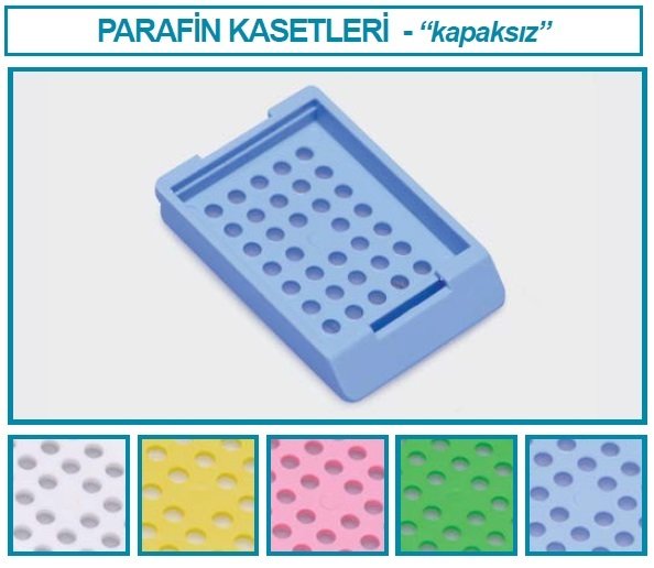 İSOLAB 074.01.004 parafin kasedi - kapaksız - pembe (500 adet)