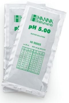HANNA HI50005-02 pH 5.00 - 25oC Teknik Kalibrasyon Tampon Torbaları, (25 x 20mL)