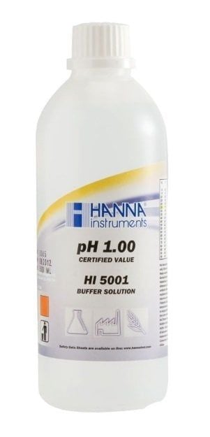HANNA HI5001 pH 1.00 - 25oC Teknik Kalibrasyon Tamponu, 500 mL