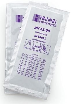 HANNA HI50011-02 pH 11.00 - 25oC Teknik Kalibrasyon Tampon Torbaları, (25 x 20mL)
