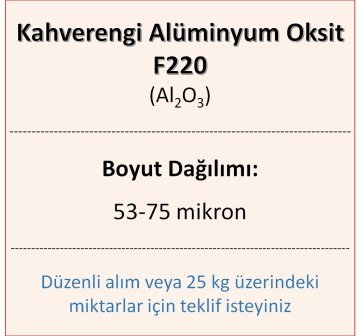Kahverengi Alüminyum Oksit F220 - Al2O3 - 53-75mikron 5 kg
