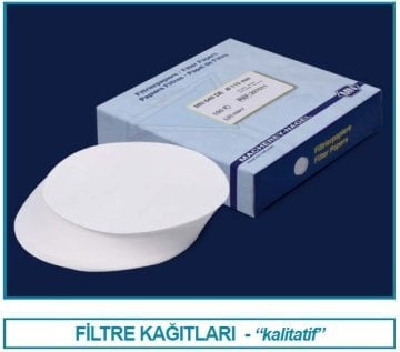 İSOLAB 106.11.125 filtre kağıdı - kalitatif -125 mm - mavi bant - yavaş akış hızı (100 adet)