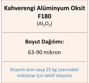 Kahverengi Alüminyum Oksit F180 - Al2O3 - 63-90mikron 3 kg