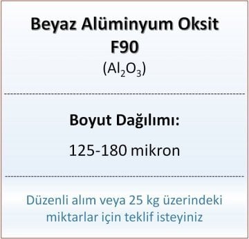 Alüminyum Oksit F90 - Al2O3 - 125-180mikron - 10 KG
