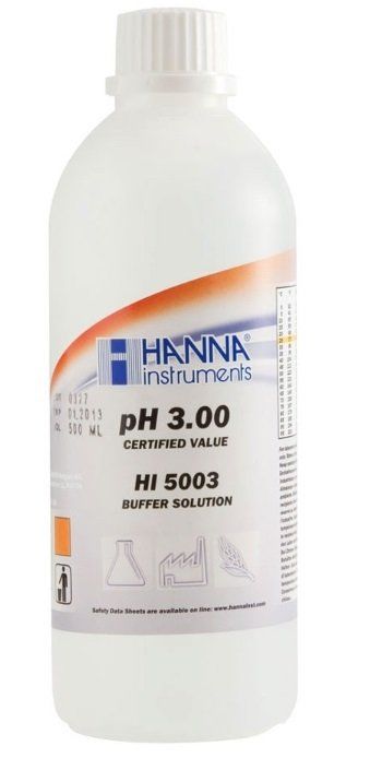 HANNA HI5003 pH 3,00 - 25oC Teknik Kalibrasyon Tamponu, 500 mL
