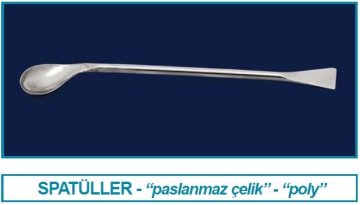 İSOLAB 047.08.150 spatül - paslanmaz çelik - elipsoidal - 150 mm (1 adet)