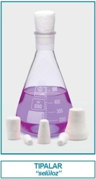 İSOLAB 051.24.009 tıpa - selüloz - 24.0 x 35.0 mm çap - 55 mm H (10 adet)