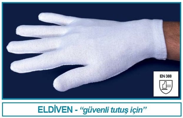 İSOLAB 080.13.001 eldiven - pamuklu - bir çift (1 çift)