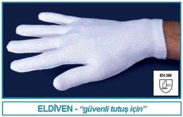 İSOLAB 080.13.001 eldiven - pamuklu - bir çift (1 çift)
