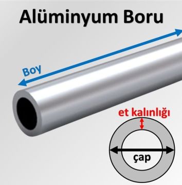 90 mm Alüminyum Boru 20 mm - 3 metre