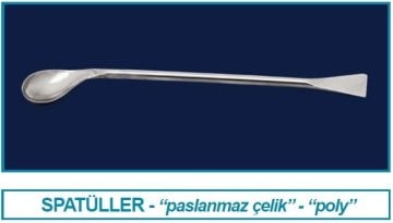 İSOLAB 047.08.210 spatül - paslanmaz çelik - elipsoidal - 210 mm (1 adet)