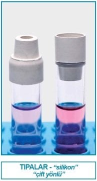 İSOLAB 051.26.002 tıpa - çift yönlü - silikon - 10.2 mm çap (10 adet)