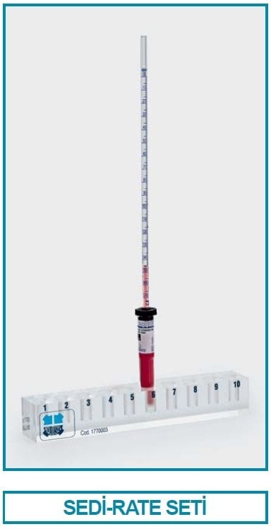 İSOLAB 085.01.001 sedi-rate sedimentation seti (600 adet)