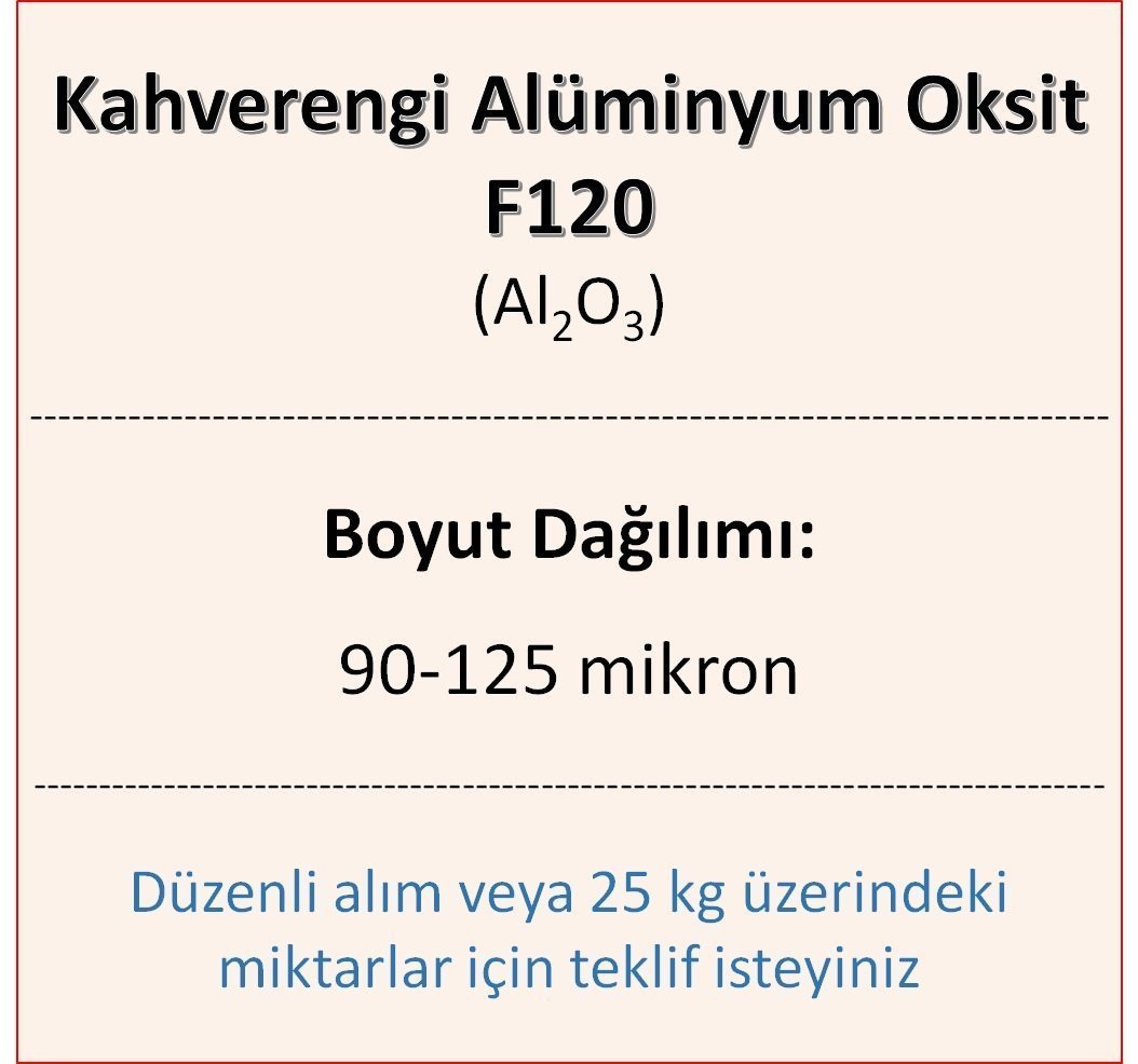 Kahverengi Alüminyum Oksit F120 - Al2O3 - 90-125mikron 1 kg