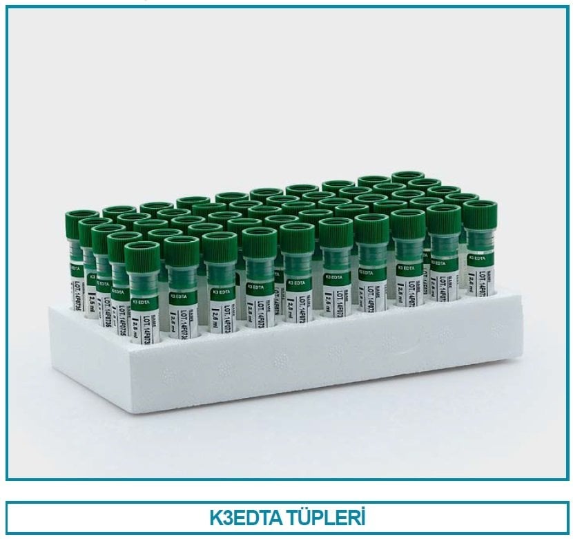 İSOLAB 085.03.001 K3 edta tüp - 2.5 ml (1500 adet)