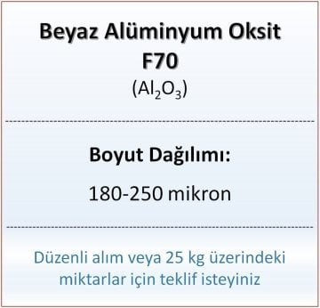Alüminyum Oksit F70 - Al2O3 - 180-250mikron - 500 gram