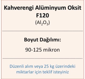 Kahverengi Alüminyum Oksit F120 - Al2O3 - 90-125mikron 500 gram