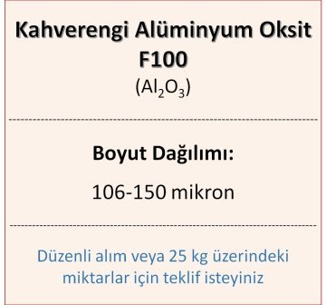 Kahverengi Alüminyum Oksit F100 - Al2O3 - 106-150mikron 1 kg