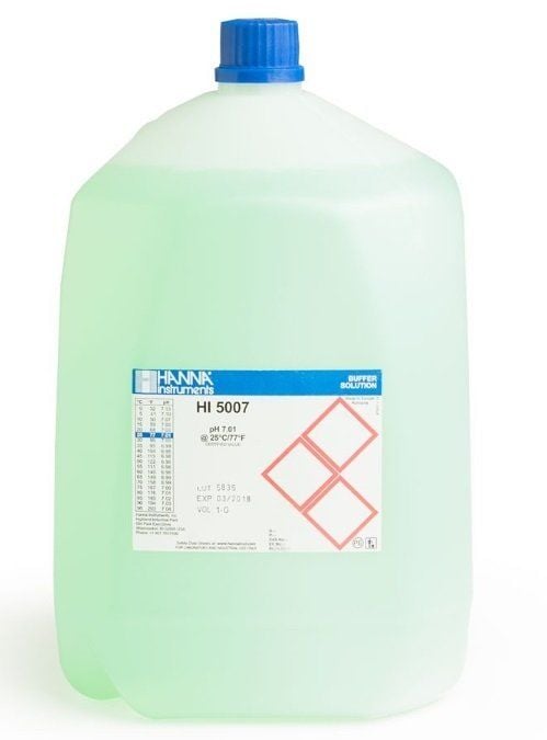 HANNA HI5007-G08 pH 7,01 - 25oC Yeşil Teknik Kalibrasyon Tamponu, (2) 1 Gal. (3,78L)