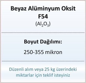 Alüminyum Oksit F54 - Al2O3 - 250-355mikron - 500 gram