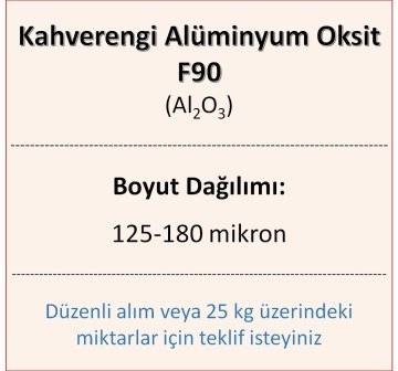 Kahverengi Alüminyum Oksit F90 - Al2O3 - 125-180mikron 5 kg