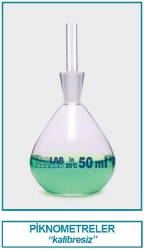 İSOLAB 023.01.050 piknometre - kalibresiz - 50 ml (1 adet)