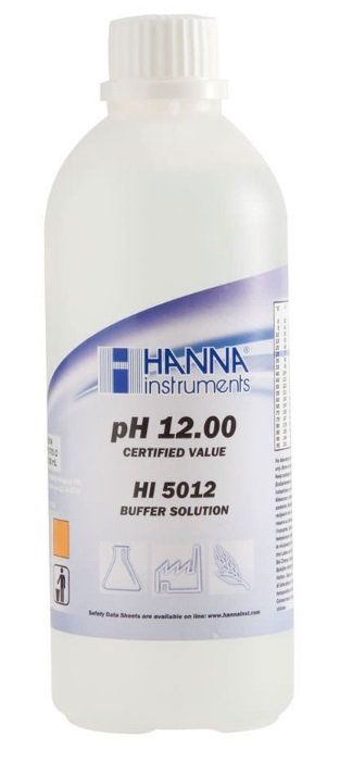 HANNA HI5012 pH 12.00 - 25oC Teknik Kalibrasyon Tamponu, 500 mL