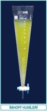 İSOLAB 043.20.002 imhoff hunisi - cam - musluklu (1 adet)