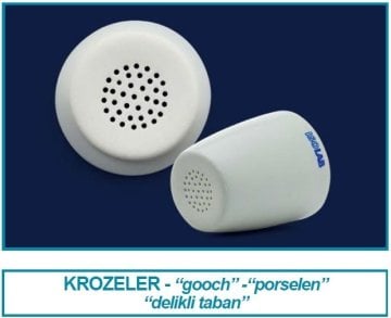 İSOLAB 043.08.030 kroze - gooch - porselen - 25 ml - çap 36 mm - yükseklik 45 mm (6 adet)