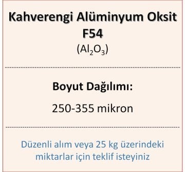 Kahverengi Alüminyum Oksit F54 - Al2O3 - 250-355mikron 3 kg