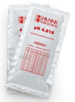 HANNA HI60004-02 pH 4.010 - 25oC Millesimal Kalibrasyon Tampon Torbaları, (25 x 20mL)
