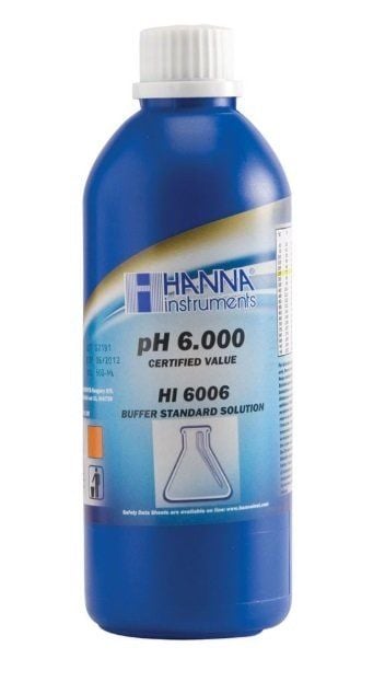 HANNA HI6006 pH 6.000 - 25oC Millesimal Kalibrasyon Tamponu, 500 mL