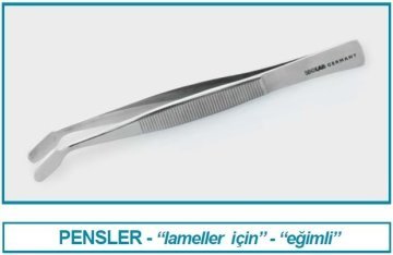 İSOLAB 048.03.001 pens - lamel için eğimli uçlu (1 adet)