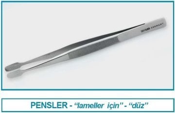 İSOLAB 048.03.002 pens - lamel için duz uçlu (1 adet)