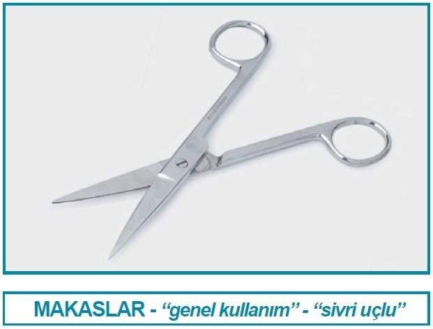 İSOLAB 048.22.130 makas - laboratuar için - sivri/sivri - 130 mm (1 adet)