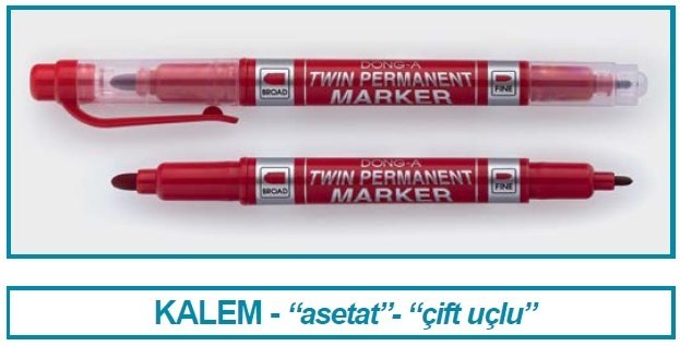 İSOLAB 099.01.002 kalem - yazı için - çift uçlu (3 adet)