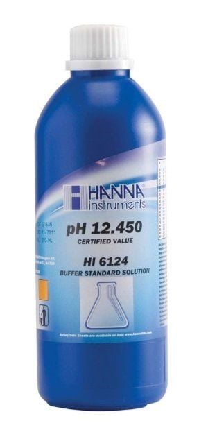 HANNA HI6124 pH 12.450 - 25oC Millesimal Kalibrasyon Tamponu, 500 mL