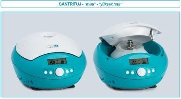 İSOLAB 603.02.001 santrfüj - mini - yüksek hız - 15.000 RPM - LCD göstergeli (1 adet)