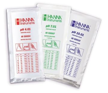 HANNA HI70006C pH 6.86 - 25oC Kalibrasyon Tampon Torbaları, Analiz Sertifikası ile, (25 x 20mL)