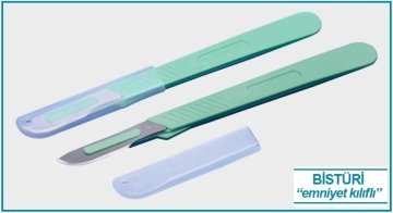 İSOLAB 048.50.003 bistüri - emniyet kılıflı (1 adet)
