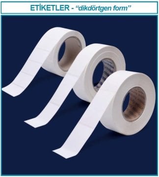 İSOLAB 099.03.090 etiket - dikdörtgen - 90 x 50 mm (1000 etiket)